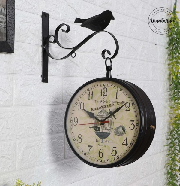 Double Side Station Wall Clock