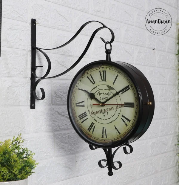 Two Sided Railway Wall Clock