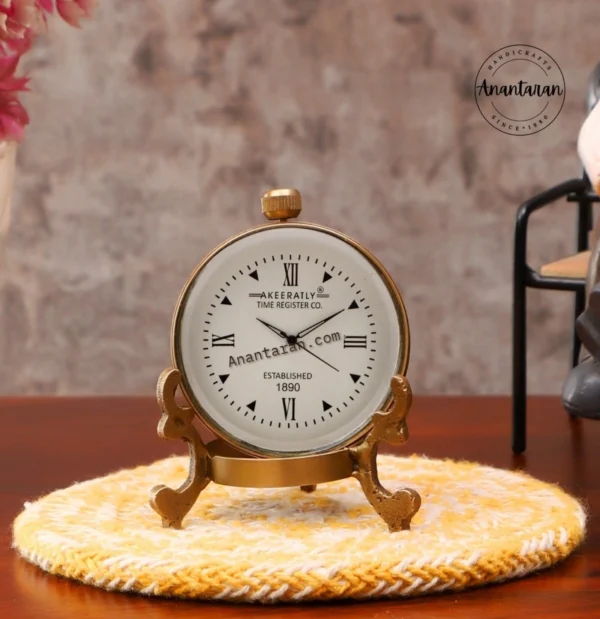 2 Inch Brass Table Clock
