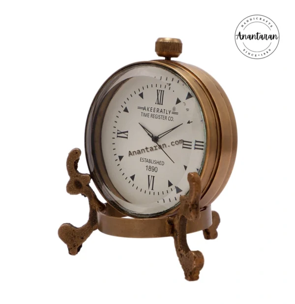 2 Inch Brass Table Clock - Image 3