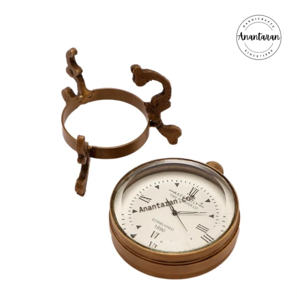 2 Inch Brass Table Clock - Image 6