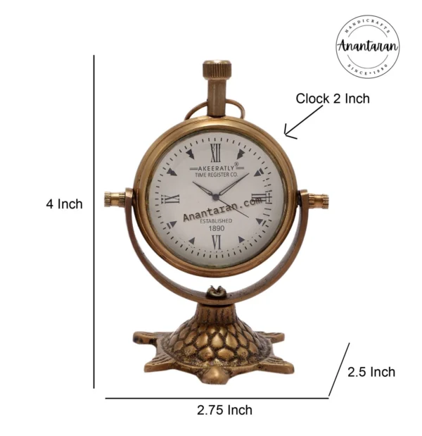 2 Inch Antique Table Clock - Image 2