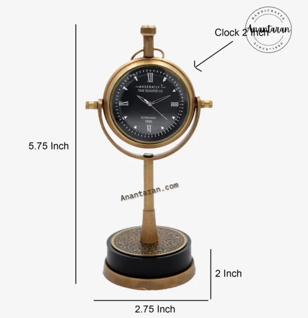 2 Inch Retro Table Clock - Image 2