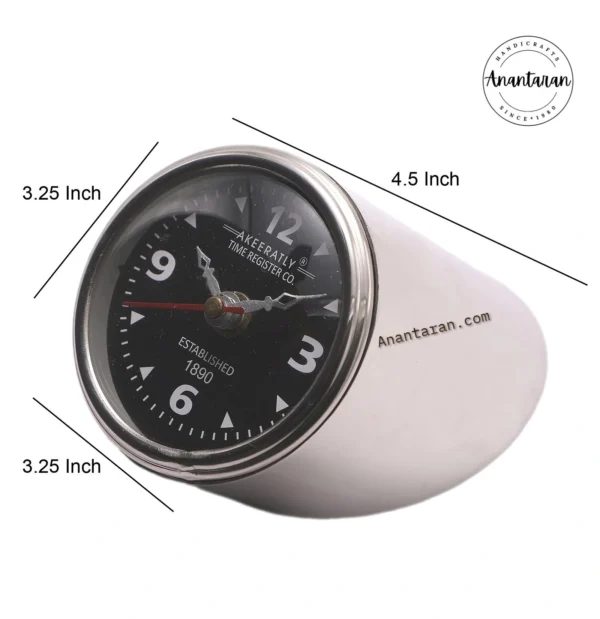 3 Inch Steel Table Clock - Image 4