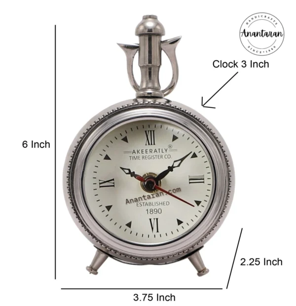 3 Inch Aluminium Table Clock - Image 2