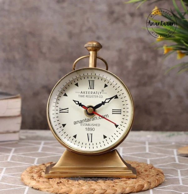 3 Inch Brass Table Clock