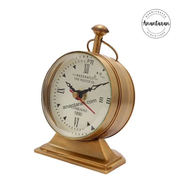 3 Inch Brass Table Clock - Image 3