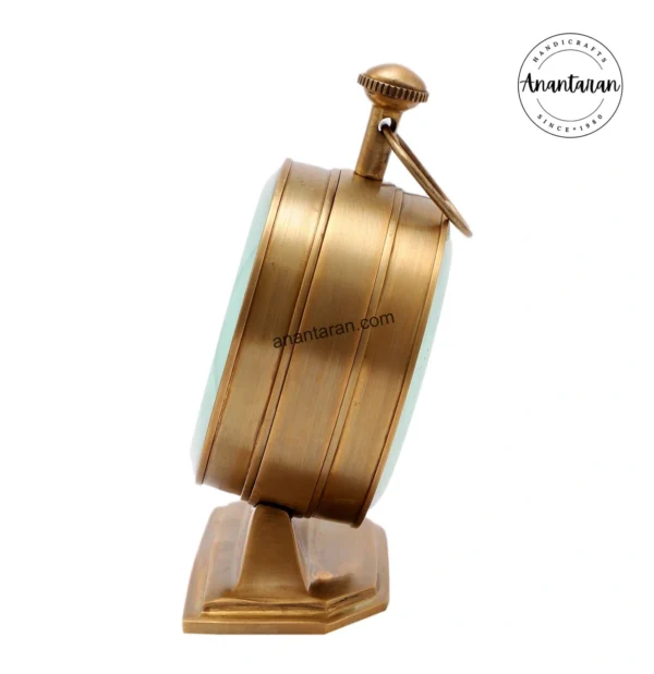 3 Inch Brass Table Clock - Image 4