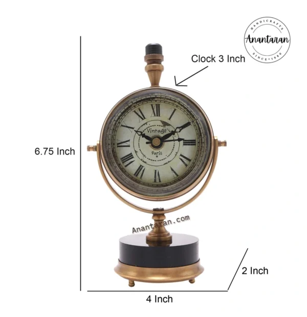 3 Inch Vintage Table Clock - Image 2