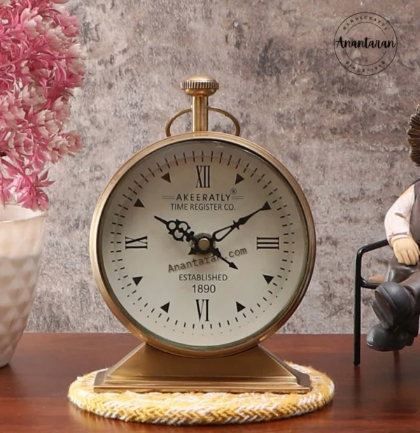 4 Inch Brass Table Clocks