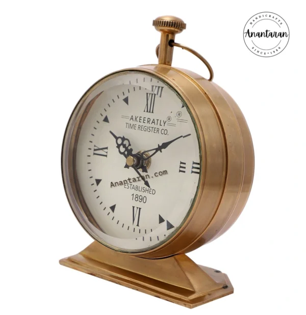4 Inch Brass Table Clocks - Image 3