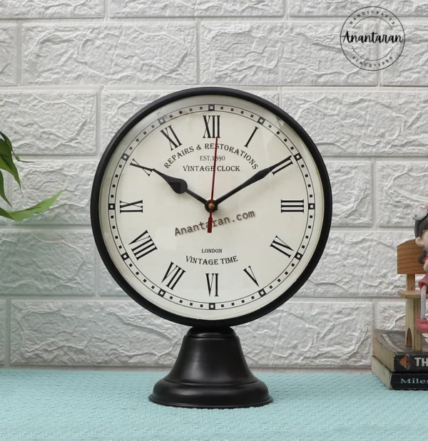 8 Inch Metal Table Clock