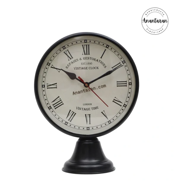 8 Inch Metal Table Clock - Image 2