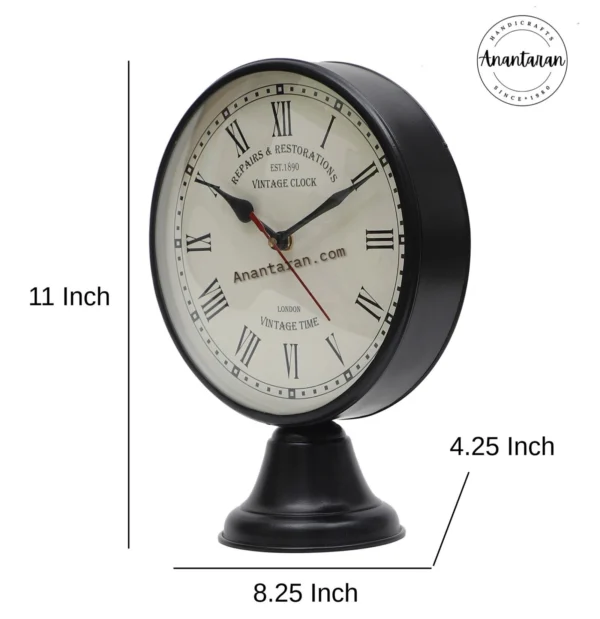 8 Inch Metal Table Clock - Image 3