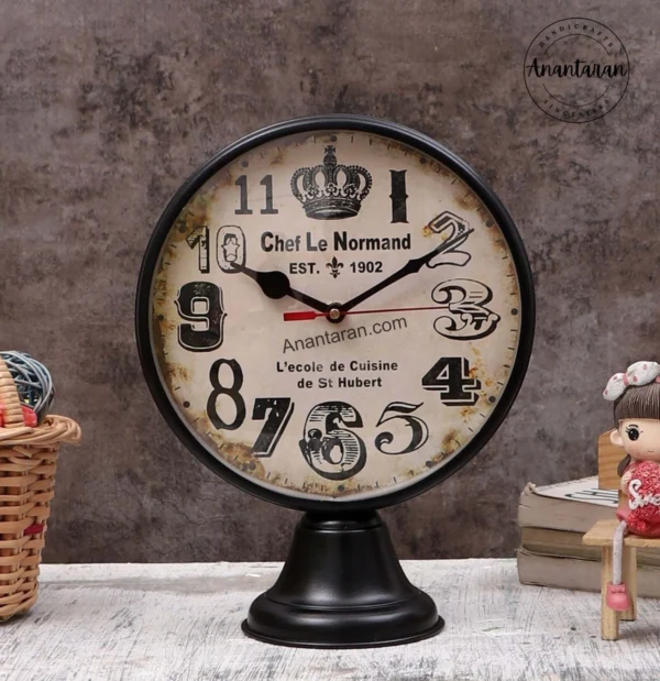 8 Inch Metal Table Clocks