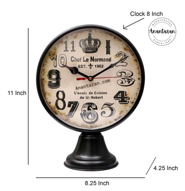 8 Inch Metal Table Clocks - Image 3